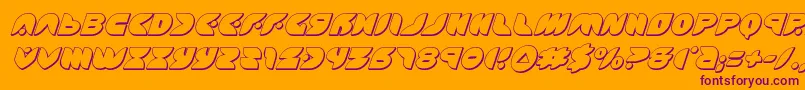 Шрифт puffangel3dital – фиолетовые шрифты на оранжевом фоне
