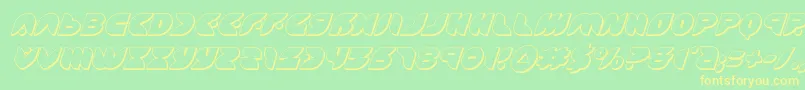 puffangel3dital Font – Yellow Fonts on Green Background