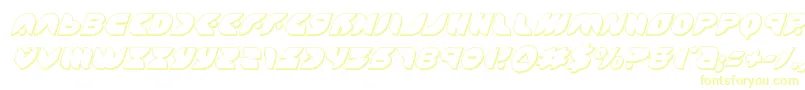 Czcionka puffangel3dital – żółte czcionki
