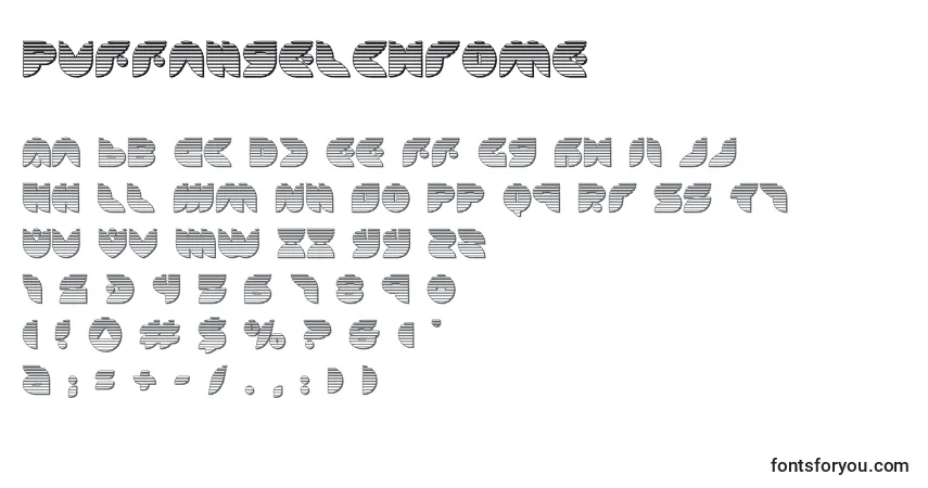 Шрифт Puffangelchrome (137445) – алфавит, цифры, специальные символы