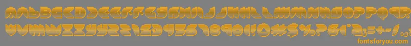 Шрифт puffangelchrome – оранжевые шрифты на сером фоне