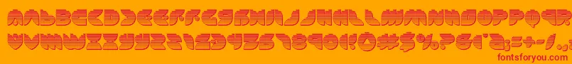 puffangelchrome Font – Red Fonts on Orange Background