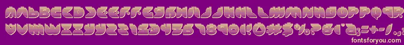 puffangelchrome Font – Yellow Fonts on Purple Background