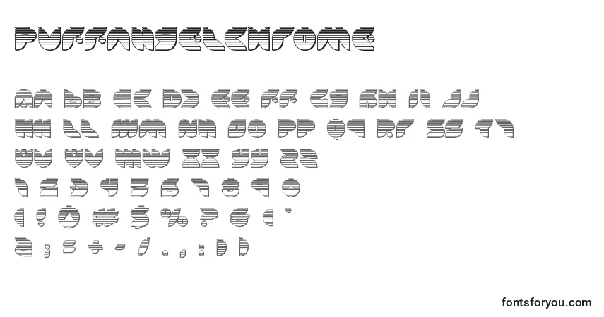 Police Puffangelchrome (137446) - Alphabet, Chiffres, Caractères Spéciaux