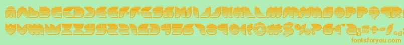 puffangelchrome Font – Orange Fonts on Green Background