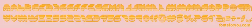puffangelchrome Font – Orange Fonts on Pink Background