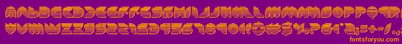 puffangelchrome Font – Orange Fonts on Purple Background