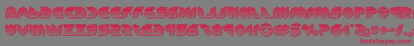 puffangelchrome Font – Red Fonts on Gray Background
