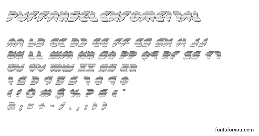 Puffangelchromeital (137447)フォント–アルファベット、数字、特殊文字