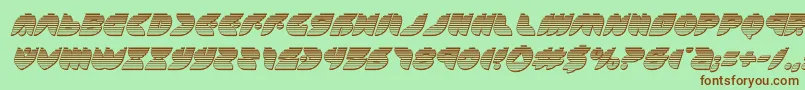 puffangelchromeital-fontti – ruskeat fontit vihreällä taustalla