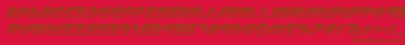 puffangelchromeital Font – Brown Fonts on Red Background