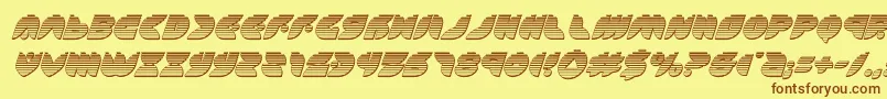 puffangelchromeital Font – Brown Fonts on Yellow Background