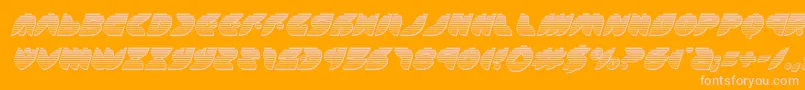 puffangelchromeital Font – Pink Fonts on Orange Background
