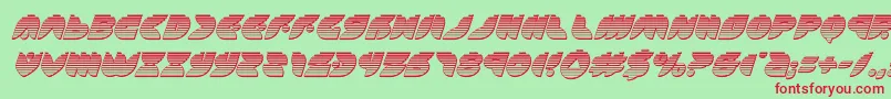 puffangelchromeital-fontti – punaiset fontit vihreällä taustalla