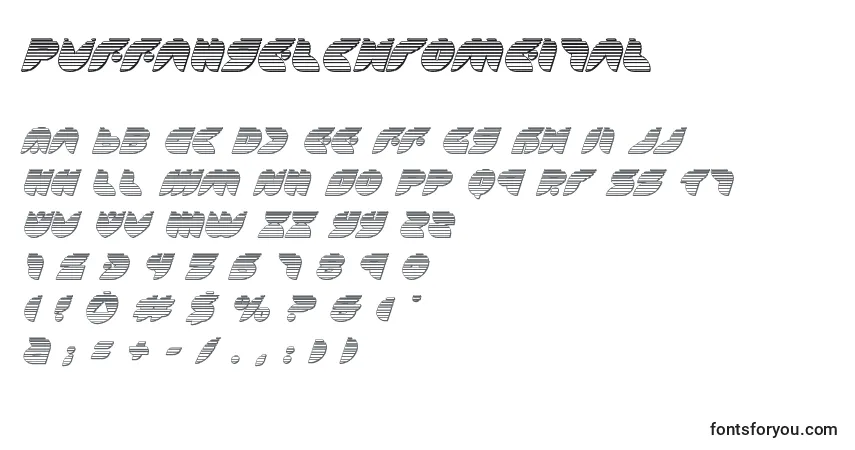 Шрифт Puffangelchromeital (137448) – алфавит, цифры, специальные символы