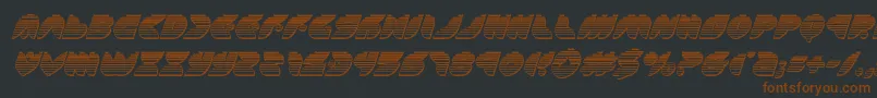 puffangelchromeital Font – Brown Fonts on Black Background