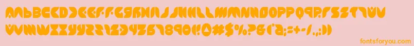 puffangelcond Font – Orange Fonts on Pink Background