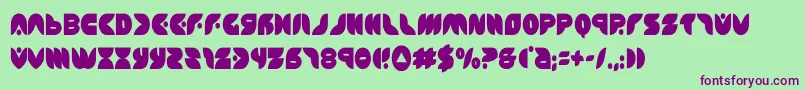 puffangelcond Font – Purple Fonts on Green Background