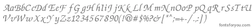 フォントZapfchanceryCyrillicItalic – 灰色のフォント