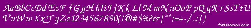 fuente ZapfchanceryCyrillicItalic – Fuentes Blancas Sobre Fondo Morado