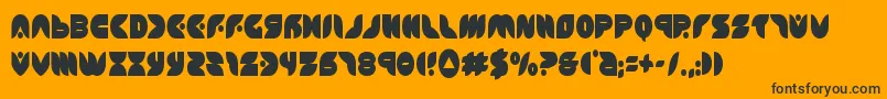 puffangelcond Font – Black Fonts on Orange Background