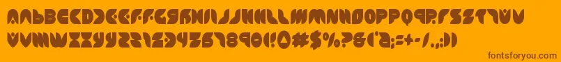 puffangelcond Font – Brown Fonts on Orange Background