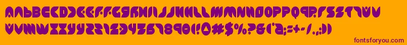 puffangelcond Font – Purple Fonts on Orange Background