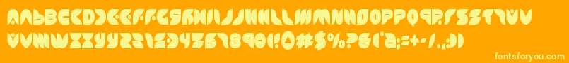 puffangelcond Font – Yellow Fonts on Orange Background