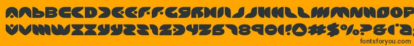puffangelexpand Font – Black Fonts on Orange Background