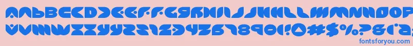 puffangelexpand Font – Blue Fonts on Pink Background