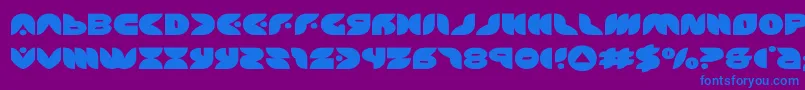 puffangelexpand Font – Blue Fonts on Purple Background