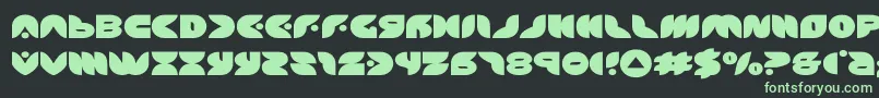 puffangelexpand Font – Green Fonts on Black Background