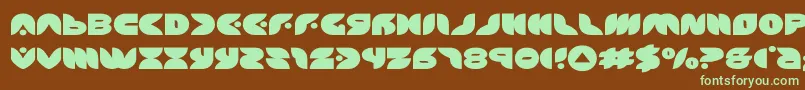 puffangelexpand Font – Green Fonts on Brown Background