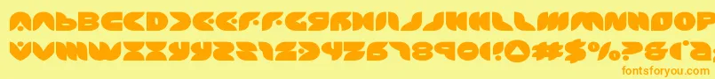 puffangelexpand Font – Orange Fonts on Yellow Background