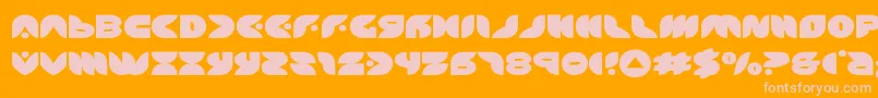 puffangelexpand Font – Pink Fonts on Orange Background