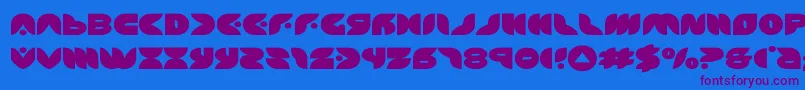 puffangelexpand Font – Purple Fonts on Blue Background