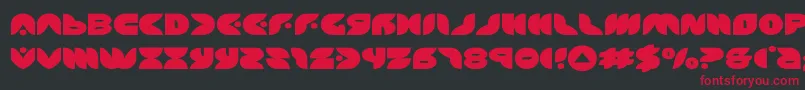 puffangelexpand-Schriftart – Rote Schriften auf schwarzem Hintergrund
