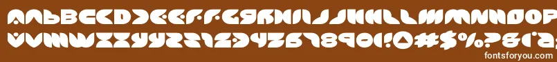 Шрифт puffangelexpand – белые шрифты на коричневом фоне
