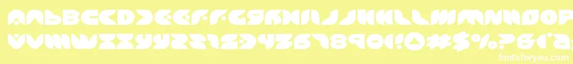 puffangelexpand Font – White Fonts on Yellow Background