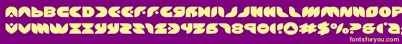 puffangelexpand Font – Yellow Fonts on Purple Background