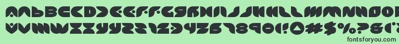 puffangelexpand-Schriftart – Schwarze Schriften auf grünem Hintergrund