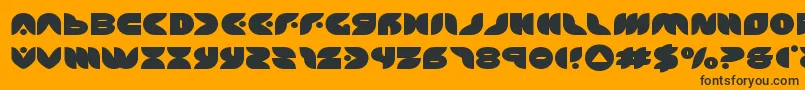 puffangelexpand-Schriftart – Schwarze Schriften auf orangefarbenem Hintergrund