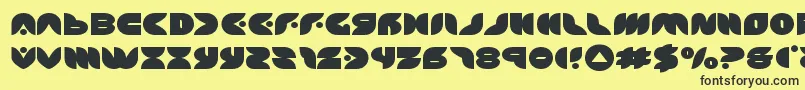 puffangelexpand Font – Black Fonts on Yellow Background