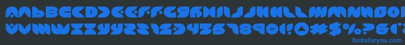 puffangelexpand Font – Blue Fonts on Black Background