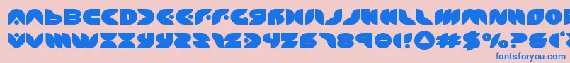 puffangelexpand Font – Blue Fonts on Pink Background