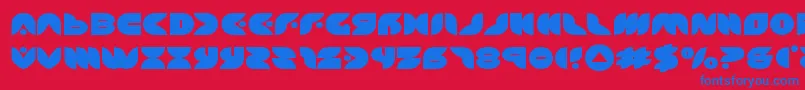 puffangelexpand Font – Blue Fonts on Red Background