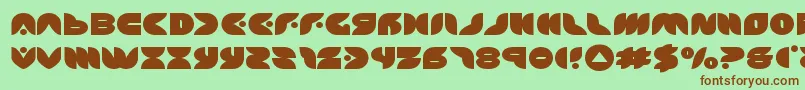フォントpuffangelexpand – 緑の背景に茶色のフォント