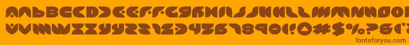 フォントpuffangelexpand – オレンジの背景に茶色のフォント