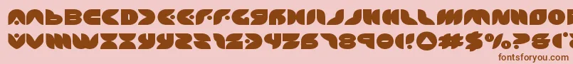 puffangelexpand Font – Brown Fonts on Pink Background