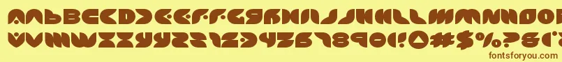 puffangelexpand Font – Brown Fonts on Yellow Background